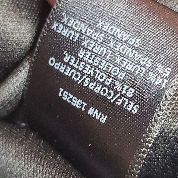 $99 NEW M Fraiche by J black metallic deep v neck twirl holiday dress medium NWT - Picture 4 of 10